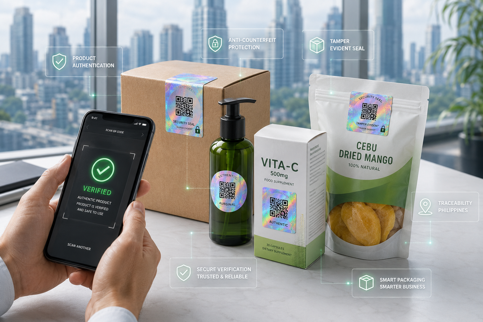 Hologram Sticker Philippines: QR Code Hologram Stickers For Anti-Counterfeit Protection